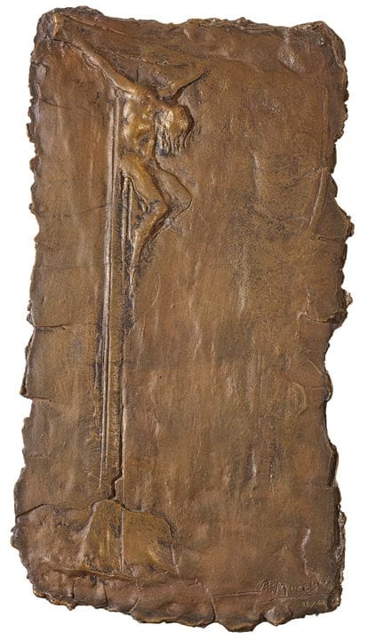 AUGUSTO MURER « La Crucifixion »   bas-relief en b