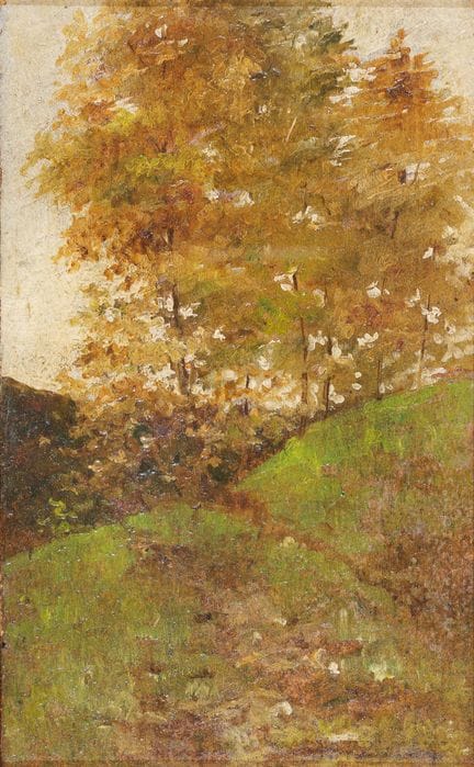 PIETRO FRAGIACOMO Paysage de montagne   huile sur 