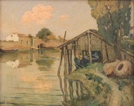 VETTORE ZANETTI ZILLA, « Canal de Vignole », huile