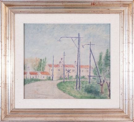 GIGI CANDIANI Paysage 1930  huile sur panneau, 42 