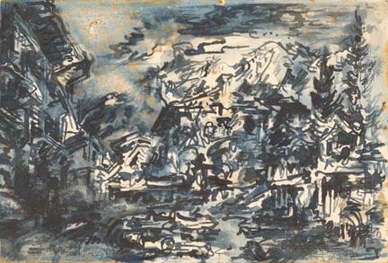 EMILIO VEDOVA, sans titre, 1944-1945, aquarelle et