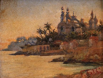 FABIO FABBI Landschaft   Öl auf Karton, 6,5 × 9 cm