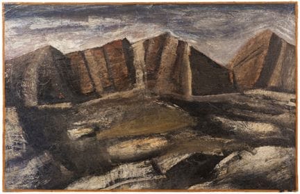 MARIO SIRONI Berglandschaft, ca. 1948, Öl auf Papi