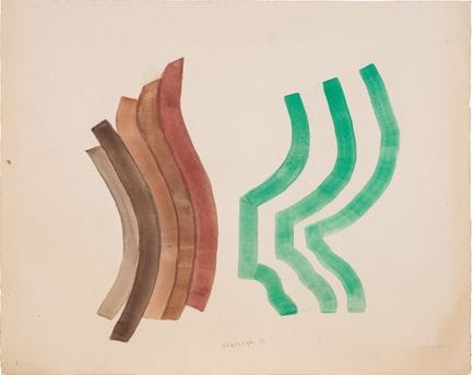 DUSAN DZAMONJA Ohne Titel 1973  Gouache auf Papier