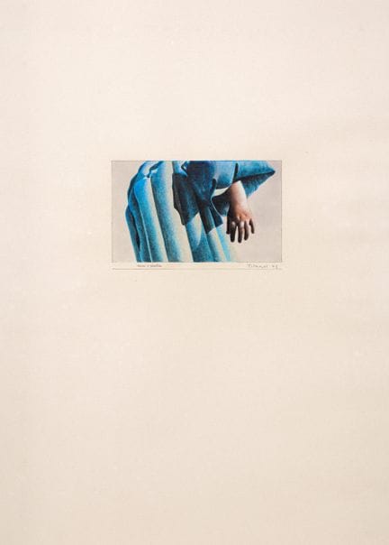 ANGELO TITONEL Hand und Plastik 1973  Tempera auf 