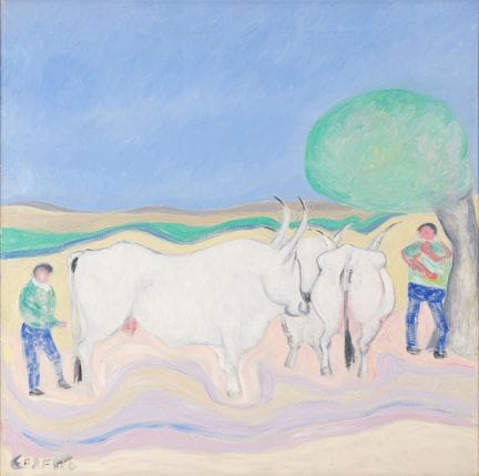 GIUSEPPE CESETTI « Trois bœufs et un berger », 196