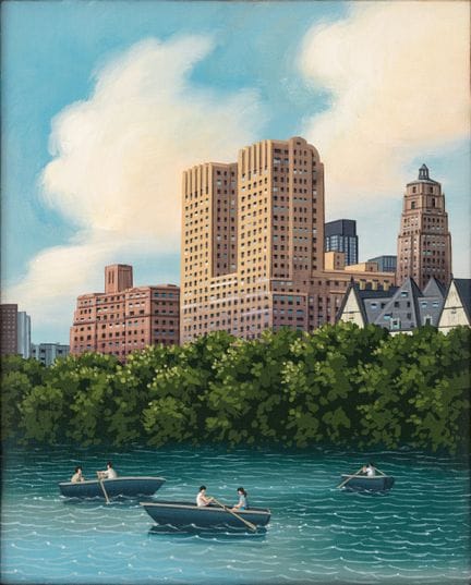 ALDO DAMIOLI New York    huile sur toile, 30 x 24 