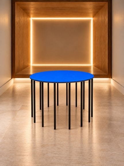 Hermann Becker
Centipede
Side table 
Metal and blu