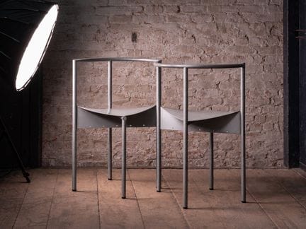 Wendy Wright
Pair of chairs
Metal, gray finish