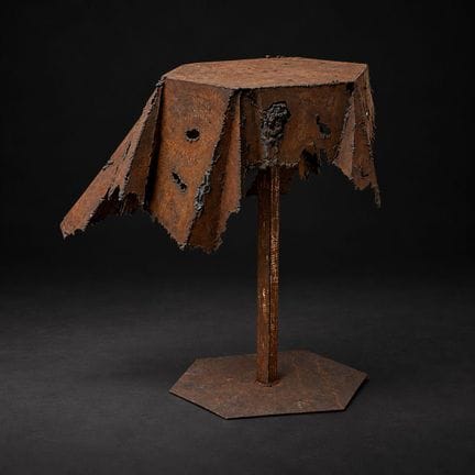 Sculptural table, studio-made
Steel
1980s
H85 L90 