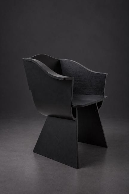 J.A. van ’t Leven 
Armchair
Black-stained molded p