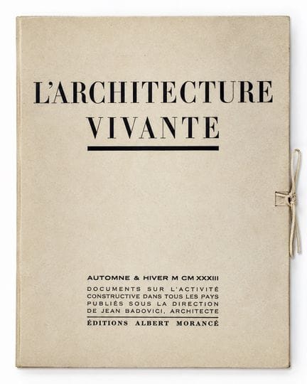 Jean Badovici (ed.)
L’Architecture Vivante
Documen