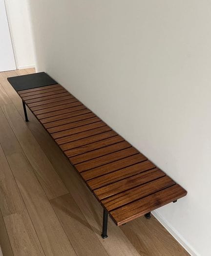 Bench
Metal and wood
