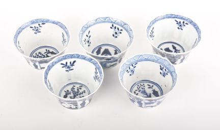 Cina, periodo Kangxi (1661-1722)
Cinque coppette a