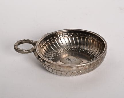 Tastevin en argent marqué J. MARECHAUX. Poinçons X