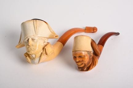 Meerschaum pipe depicting Napoleon I in its case.

