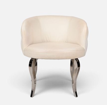 KARE DESIGN. Poltrona in similpelle bianca trapunt