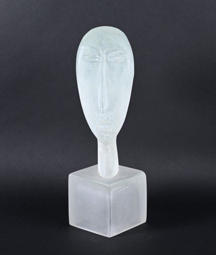 MURANO. Omaggio a Modigliani
Viso in vetro smerigl