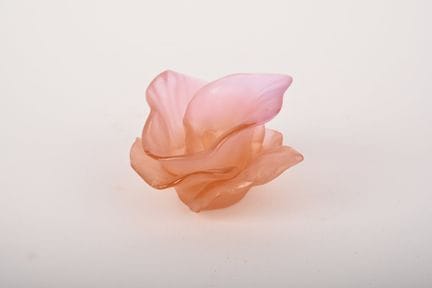 DAUM. Fiore rosa in pasta di vetro
Firmato
Altezza