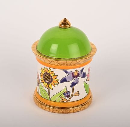 LONGWY "Bucolico"
Scatola in maiolica con smalti p