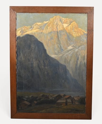 Emile ALDER (1870-1933)
Montañas suizas al amanece