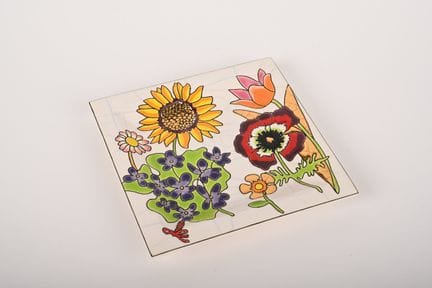 LONGWY "Bucolico" 
Portaoggetti in maiolica con sm