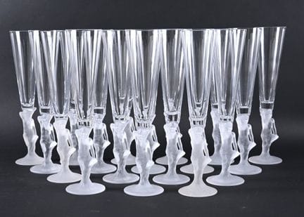 AMOUR DE DEUTZ. Set di 18 bicchieri da champagne i