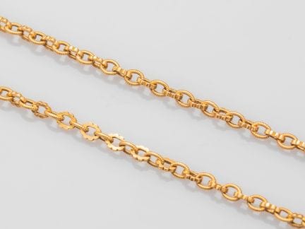Catena in oro giallo 750°/°° (18 carati), con magl