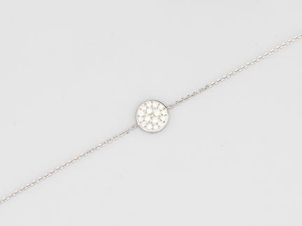Pulsera de oro blanco 750°/°° (18K), de eslabones 