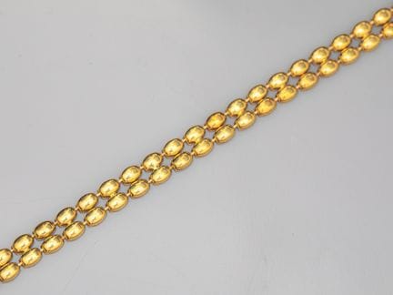 Pulsera de oro amarillo 750°/°° (18K), calada, con