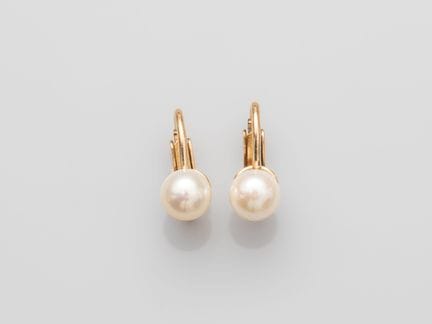 Paire de clips d'oreilles en or 585°/°° (14K), ser