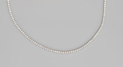 Diamantkette im „Rivière“-Stil, aus 750°/°° (18 K)