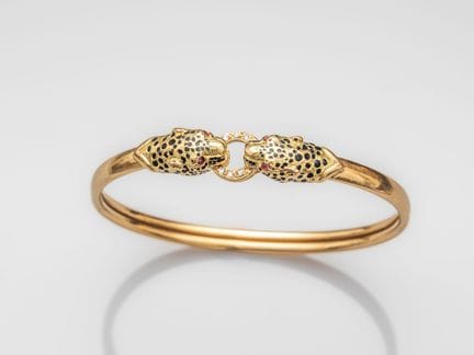 Starres Armband aus 750°/°° (18 K) Gelbgold, das z