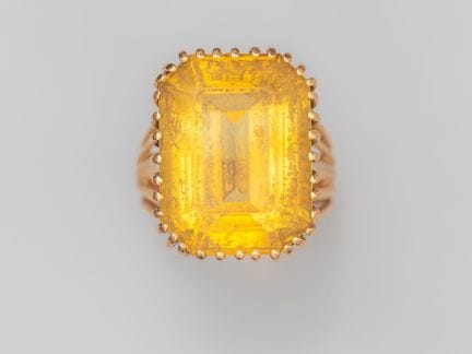 Anillo vintage de oro amarillo 750°/° (18K), engas