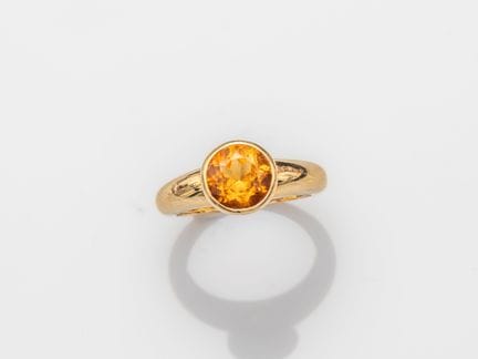 Anillo de oro amarillo de 750°/°° (18 quilates), c
