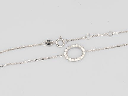 Bracelet en or gris 750°/°° (18K), à maille forçat