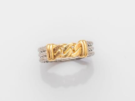 FRED, Kollektion Force 10, Ring aus Stahl und 750°