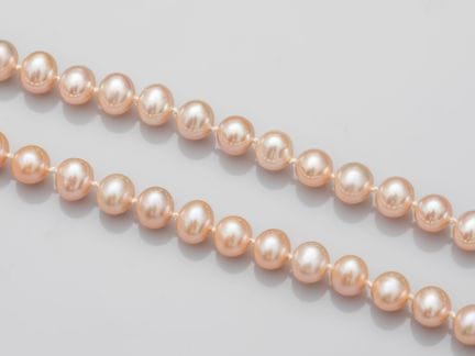 Halskette aus rosa Zuchtperlen mit einem Durchmess