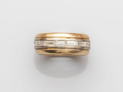 Markanter Ehering aus zweifarbigem 750°/°° (18 K) 