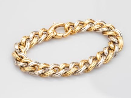 Flexibles Armband aus 750°/°° (18 K) Zweifarbgold 