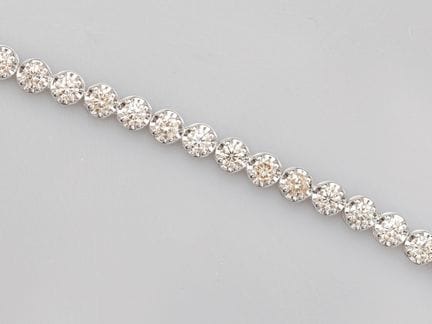 Diamantflussarmband aus 750°/°° (18 K) Graugold, b