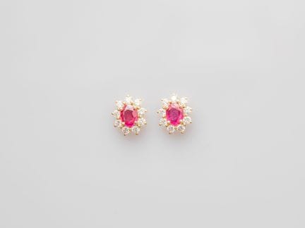 Paire de boucles d'oreilles en or jaune 750°/°°(18