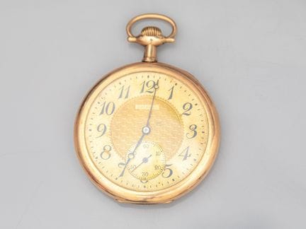 WALTHAM, reloj de bolsillo con caja redonda de oro