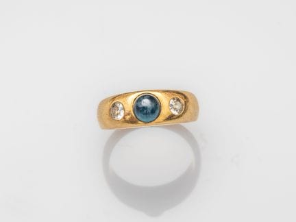 Anillo de oro amarillo de 750°/°° (18 quilates), e