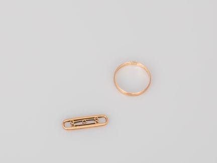 Set aus 750°/°° (18 K) Roségold, bestehend aus ein