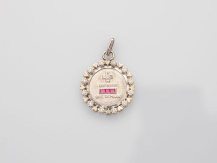 Anhänger „Amour“ aus 750°/°° (18 K) Weißgold, mit 