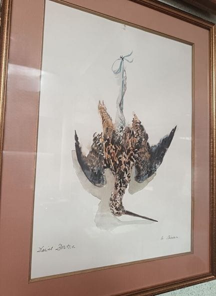 丹尼埃尔·布蒂耶（XX区） 一组6幅水彩画，描绘了狩猎战利品：田鹨、野鸡、岩鹑、银鸻、鸫。60x40
