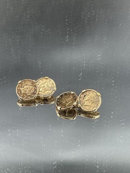 Coppia di gemelli in oro giallo 18 carati 750/°° i