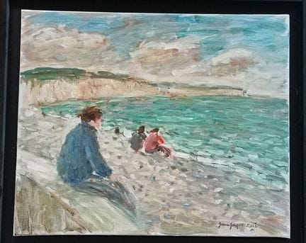 Jean-Jacques RENE (1943) "A Fécamp", olio su tela 