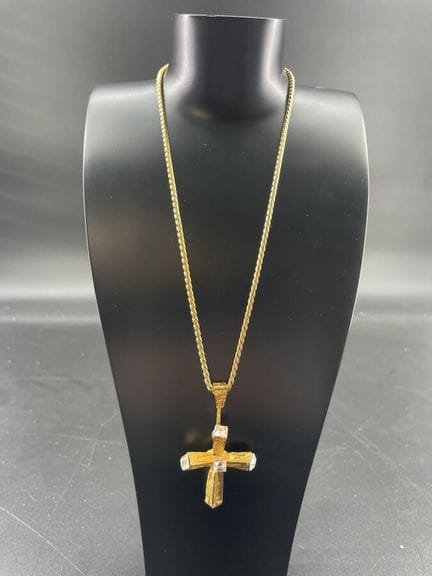 CHRISTIAN LACROIX, catena in metallo dorato con un